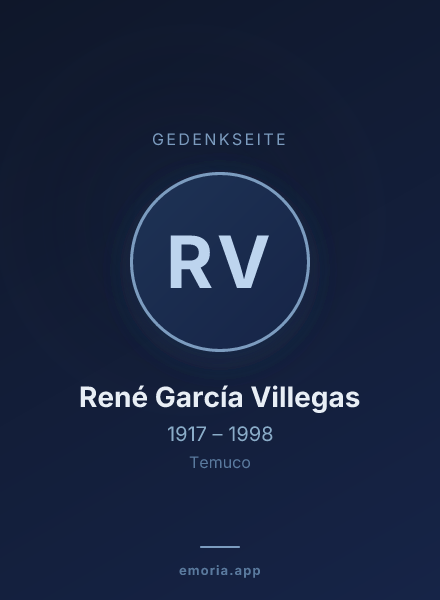 Gedenkportrait von René García Villegas