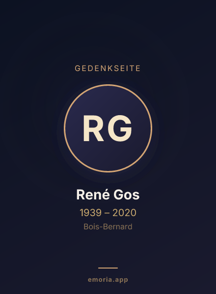 Gedenkportrait von René Gos