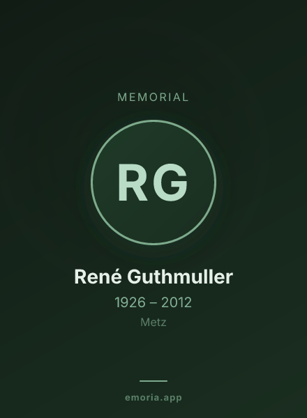 Memorial portrait of René Guthmuller