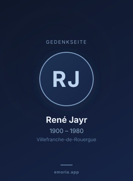 Gedenkportrait von René Jayr