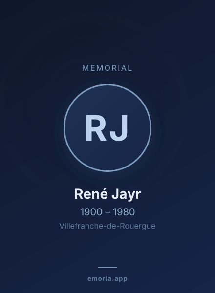 Memorial portrait of René Jayr
