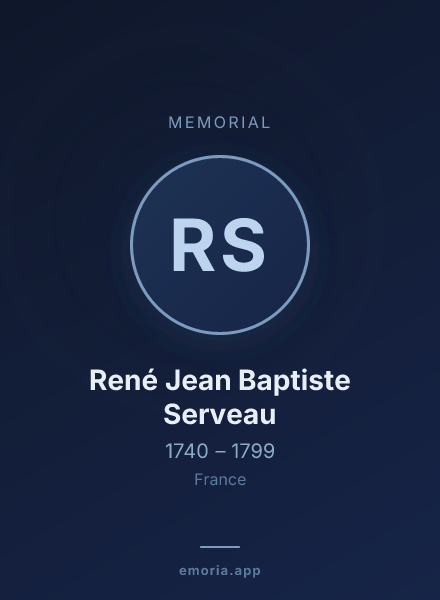 Memorial portrait of René Jean Baptiste Serveau