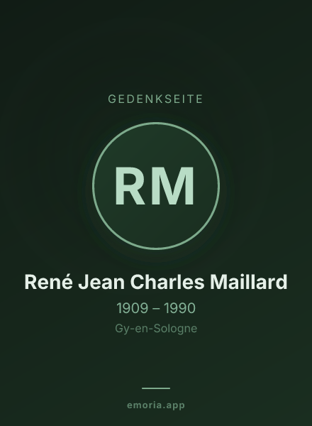 Gedenkportrait von René Jean Charles Maillard