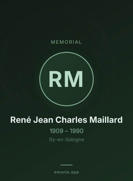 Memorial portrait of René Jean Charles Maillard