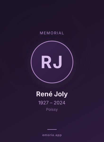 Memorial portrait of René Joly