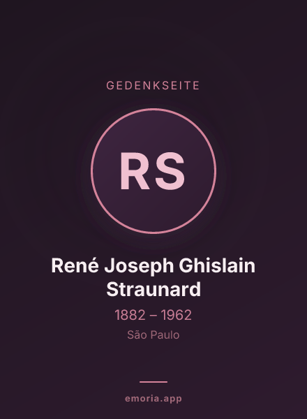 Gedenkportrait von René Joseph Ghislain Straunard