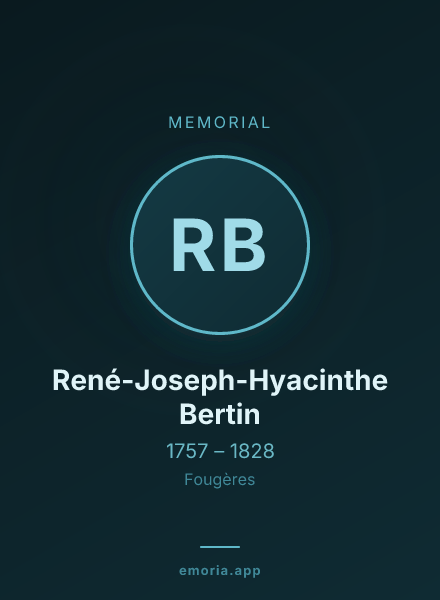 Memorial portrait of René-Joseph-Hyacinthe Bertin