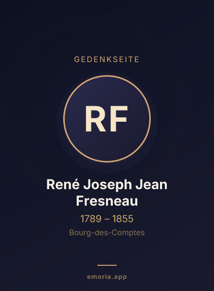 Gedenkportrait von René Joseph Jean Fresneau