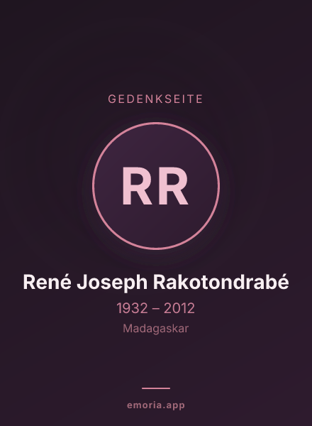 Gedenkportrait von René Joseph Rakotondrabé