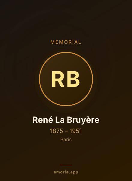 Memorial portrait of René La Bruyère