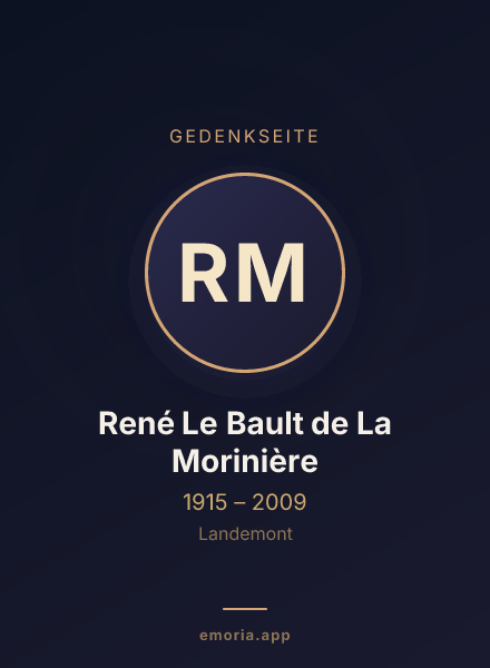 Gedenkportrait von René Le Bault de La Morinière