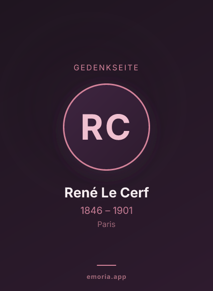Gedenkportrait von René Le Cerf