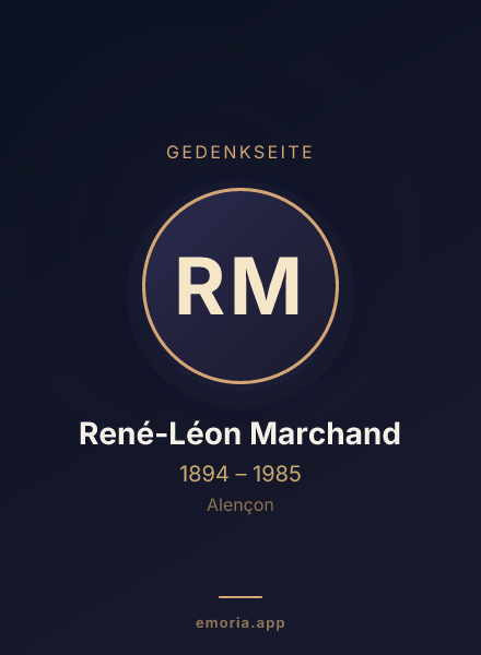 Gedenkportrait von René-Léon Marchand