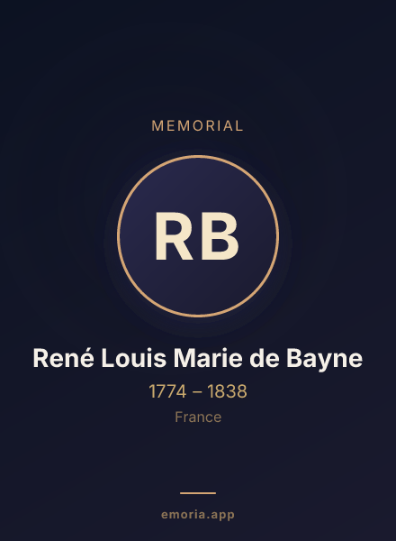 Memorial portrait of René Louis Marie de Bayne