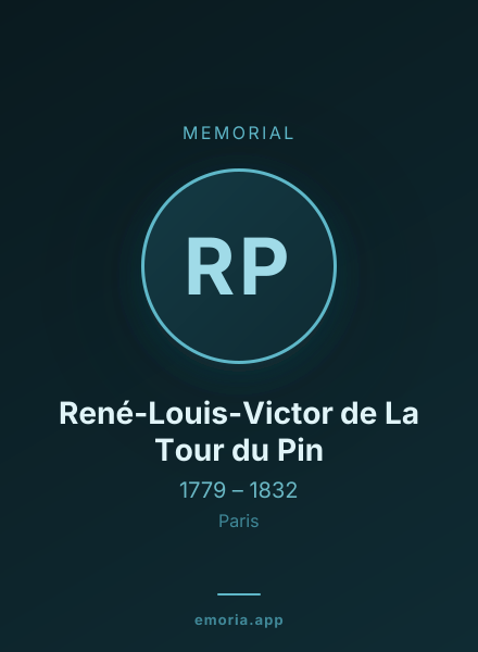 Memorial portrait of René-Louis-Victor de La Tour du Pin