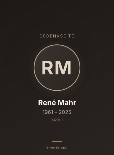 Gedenkportrait von René Mahr