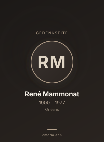Gedenkportrait von René Mammonat