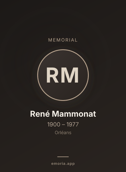 Memorial portrait of René Mammonat