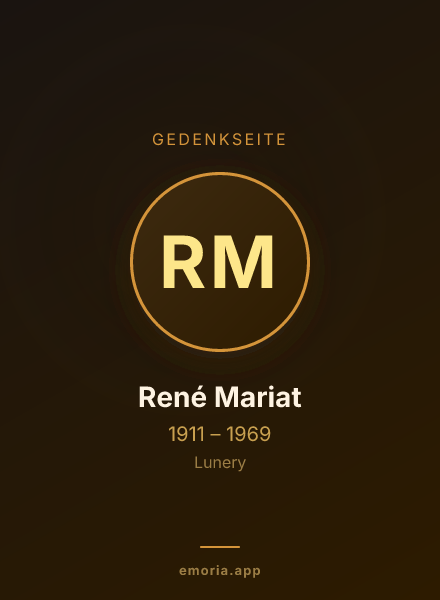 Gedenkportrait von René Mariat