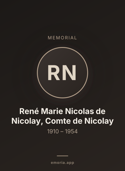 Memorial portrait of René Marie Nicolas de Nicolay, Comte de Nicolay