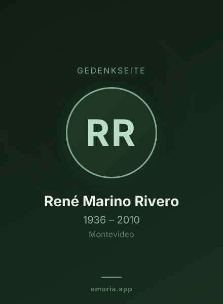 Gedenkportrait von René Marino Rivero