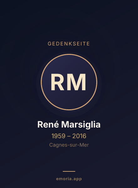 Gedenkportrait von René Marsiglia