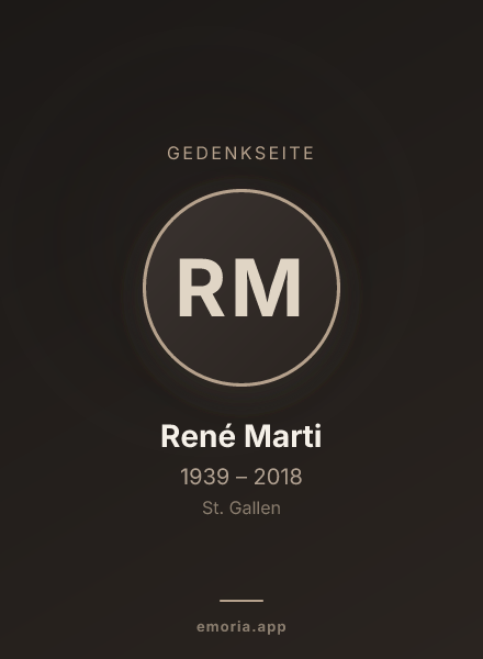 Gedenkportrait von René Marti