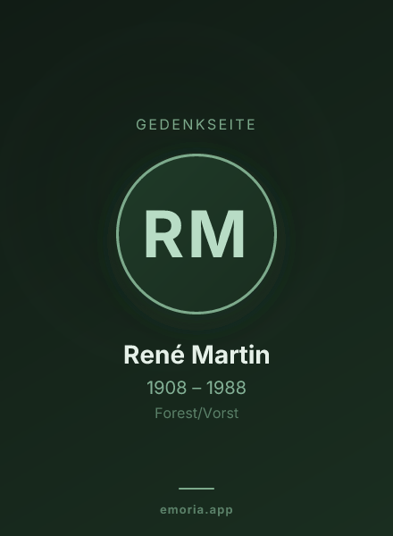 Gedenkportrait von René Martin