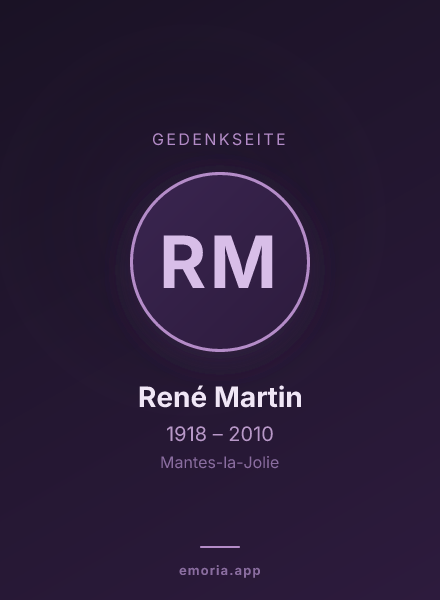 Gedenkportrait von René Martin