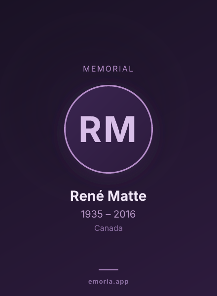 Memorial portrait of René Matte