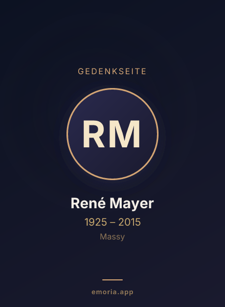 Gedenkportrait von René Mayer