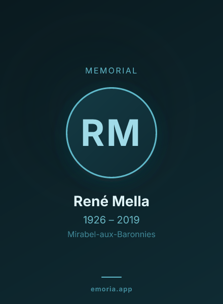 Memorial portrait of René Mella