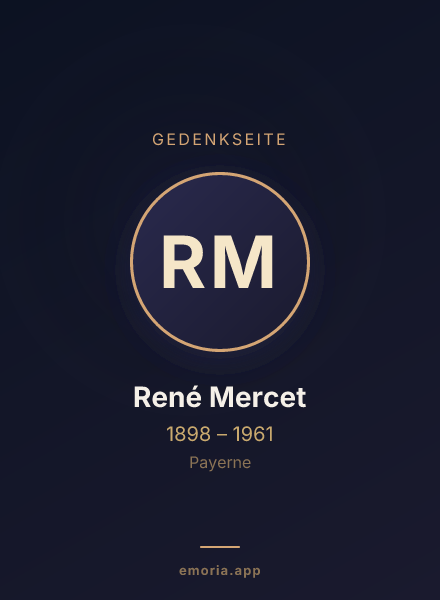 Gedenkportrait von René Mercet