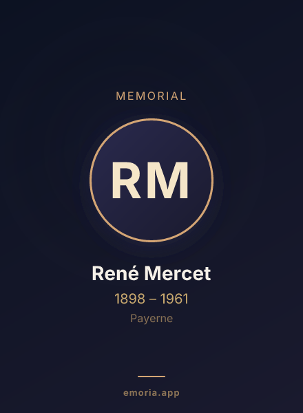 Memorial portrait of René Mercet