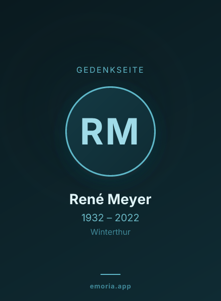 Gedenkportrait von René Meyer