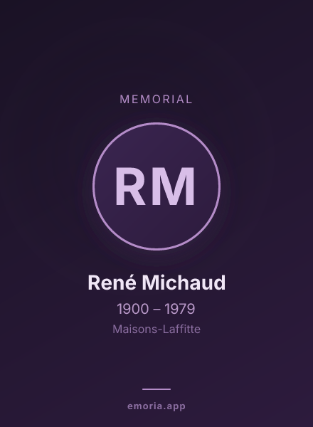 Memorial portrait of René Michaud