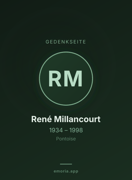 Gedenkportrait von René Millancourt