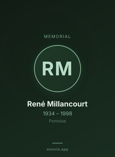 Memorial portrait of René Millancourt