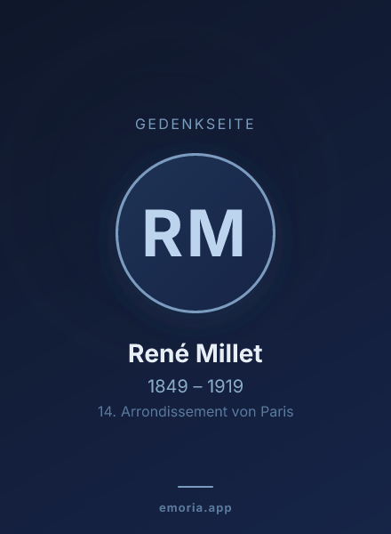 Gedenkportrait von René Millet