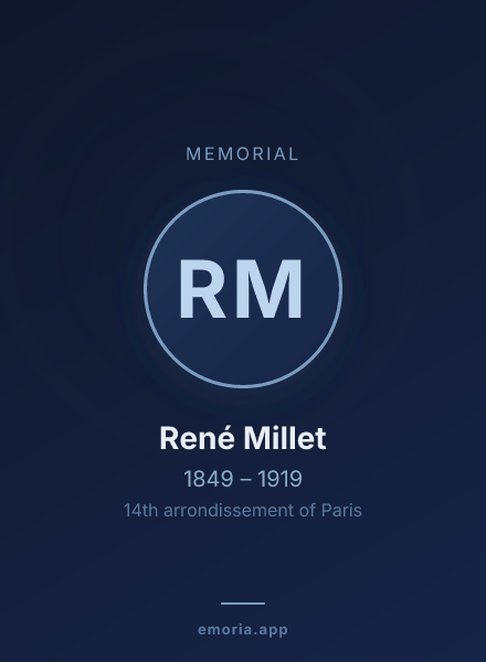 Memorial portrait of René Millet