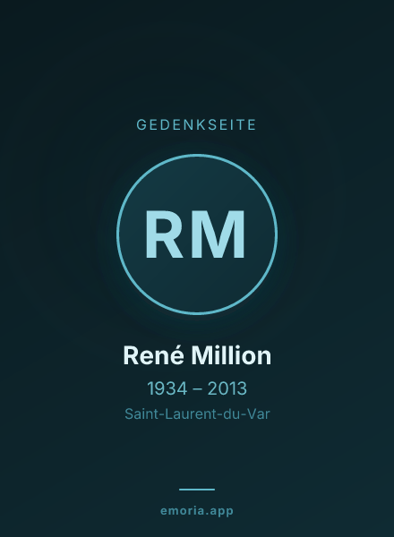 Gedenkportrait von René Million