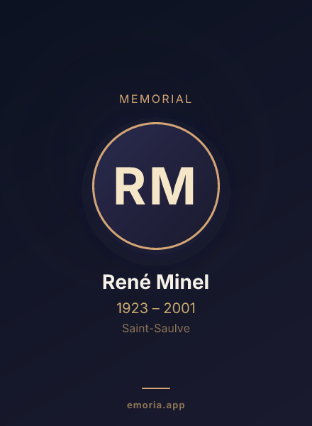 Memorial portrait of René Minel