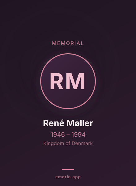 Memorial portrait of René Møller
