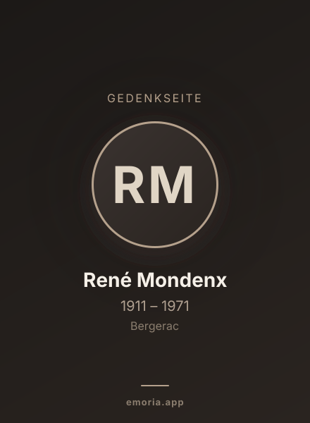 Gedenkportrait von René Mondenx