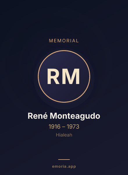 Memorial portrait of René Monteagudo