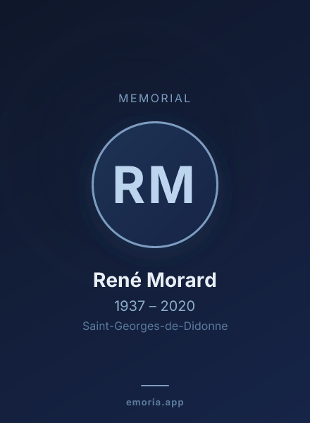 Memorial portrait of René Morard