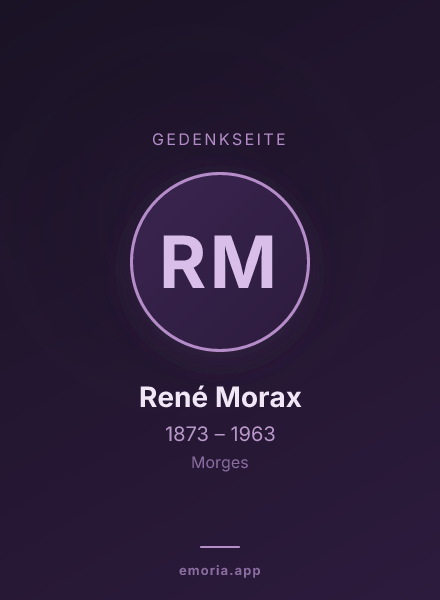 Gedenkportrait von René Morax