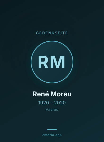 Gedenkportrait von René Moreu