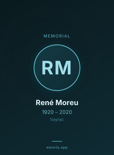 Memorial portrait of René Moreu