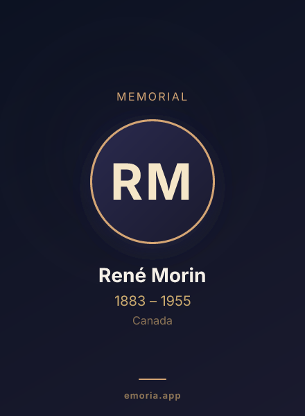 Memorial portrait of René Morin